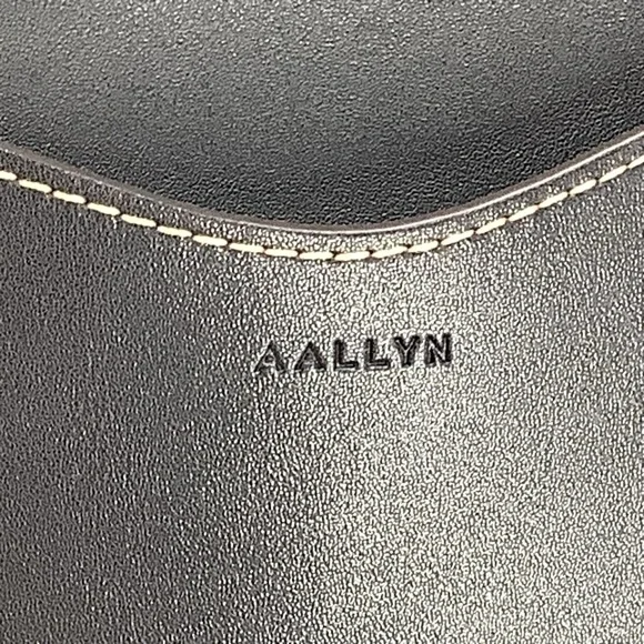 Aallyn Black and Brown Bucket Crossbody Leather Bag NWOT.